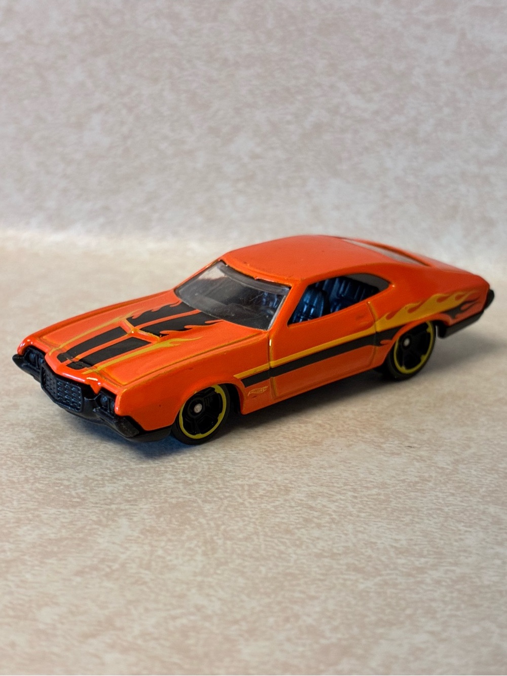 #6 Hot Wheels 1972 Ford Gran Torino Sport 1:64 Orange/Black Stripes Unboxed